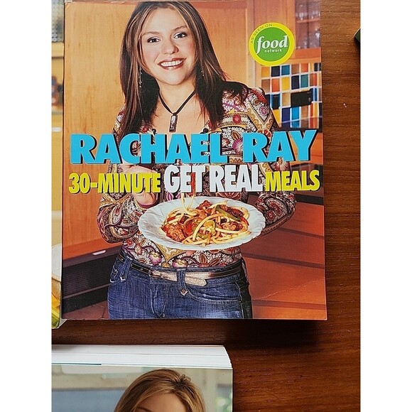 3 Rachel Ray Cookbooks - 30 Min Meals Get Real & 30 Minutes 2 & 365 Meals PBs - Picture 3 of 16